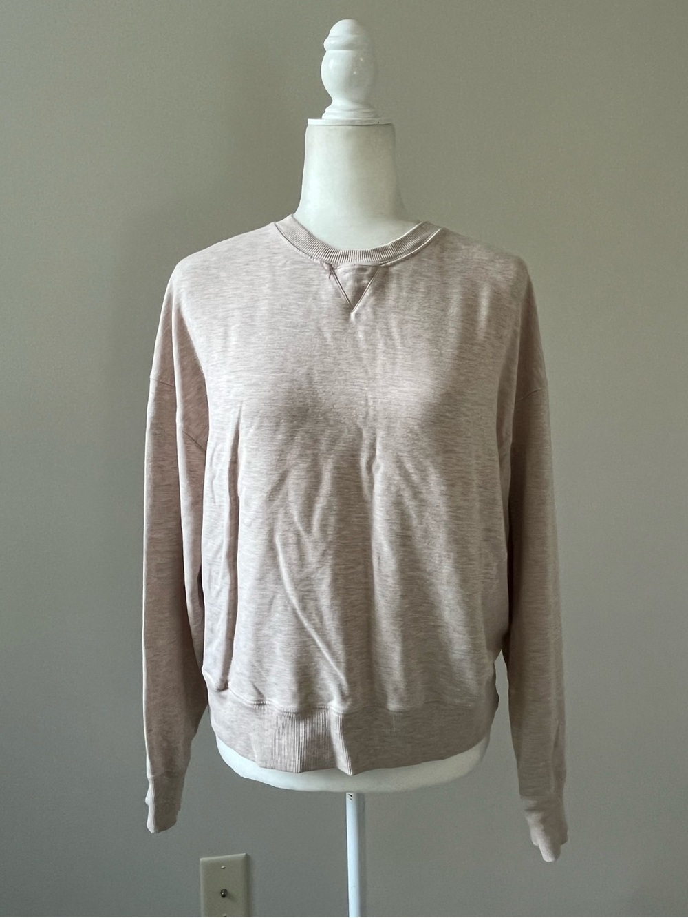 Travis Mathew Tan Heather Cloud Crewneck Sweatshirt